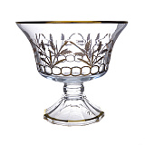 Фруктовница на ножке TIMON Tiziano Golden/Palm 23,5*24,5 см