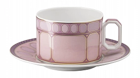 Сервиз чайный Rosenthal Сваровски 6 персон, 19 предметов, фарфор, розовый