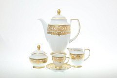 Кофейный сервиз на 6 персон Natalia creme gold