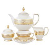 Чайный сервиз на 6 персон Cream Majestic Gold
