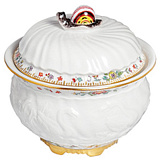 Сахарница Meissen 12,5см Лебединый сервиз, индийские цветы