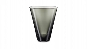 Ваза Nude Glass Инка 20 см, стекло хрустальное, дымчатая
