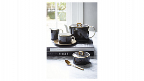 Чашка чайная с блюдцем Wedgwood Джио Голд 220 мл, фарфор