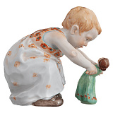 Фигурка Meissen Ребенок с куклой 8 см, фарфор