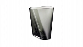 Ваза Nude Glass Инка 20 см, стекло хрустальное, дымчатая