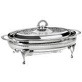 Мармит овальный с подогревом с крышкой Queen Anne 41см