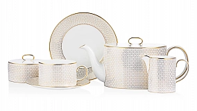 Сервиз чайный Wedgwood Джио Голд на 6 персон 21 предмет, фарфор