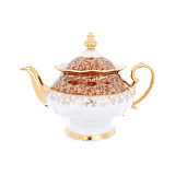 Чайный сервиз на 6 персон Queen's Crown Aristokrat Лист красный