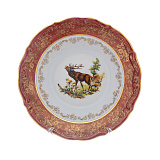 Набор тарелок на 6 персон, 18 предметов Repast Охота красная Мария-тереза