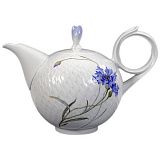 Чайник Meissen 1,05л Игра волн, рельеф, голубые васильки