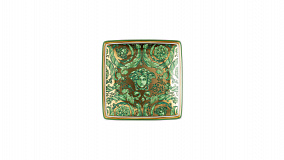 Блюдо квадратное Rosenthal Versace Медуза Диадема зеленая 12 см