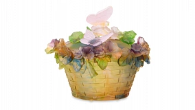 Конфетница Decor de Table Pate de Verre Cristal Утренняя Заря 17 см