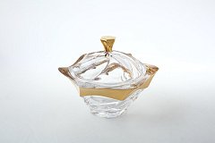 Конфетница с крышкой 20см Flamenco STRIPE BOHEMIA TREASURY