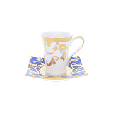 Кофейный набор на 6 персон Tosca Blue Gold 110мл