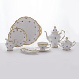 Чайный сервиз на 6 персон Мейсенский цветок, 23 предмета