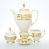 Кофейный сервиз на 6 персон Constanza Cream Imperial Gold