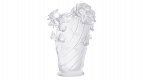 Ваза Decor de table Роза 35 см, хрусталь, белая