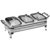 Менажница трехсекционная с крышками Queen Anne 32х13см