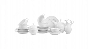 Сервиз чайный Meissen Игра волн, рельеф, белый на 6 персон 21 предмет