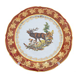 Набор тарелок Repast Охота красная Мария-тереза 27см, 6шт
