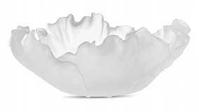 Конфетница Decor de table Мак 30 см, хрусталь, белая, п/к