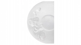 Блюдо Decor de Table Pate de Verre Cristal Орхидея 18 см, хрустальное тесто, белое, п/к