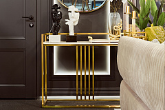 Консоль Misty Nuova искусственный мрамор/матовое золото GARDA DECOR