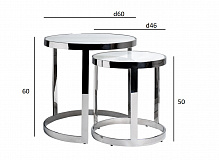Набор из 2х журнальных столиков 60х60, 46х50см GARDA DECOR