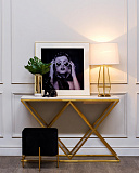 Консоль искусственный белый мрамор/мат.золото GARDA DECOR