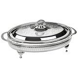 Блюдо овальное с крышкой, на ножках Queen Anne 41х26см